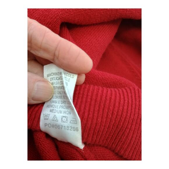 Woman Within Dark Red Turtleneck Sweater Top Plus Size 4X Long Sleeve Cotton - Picture 6 of 9